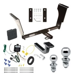 Trailer Tow Hitch For 03-13 Cadillac CTS 05-11 STS Deluxe Package Wiring 2" and 1-7/8" Ball and Lock