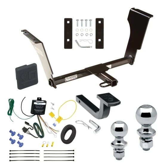 Trailer Tow Hitch For 03-13 Cadillac CTS 05-11 STS Deluxe Package Wiring 2" and 1-7/8" Ball and Lock