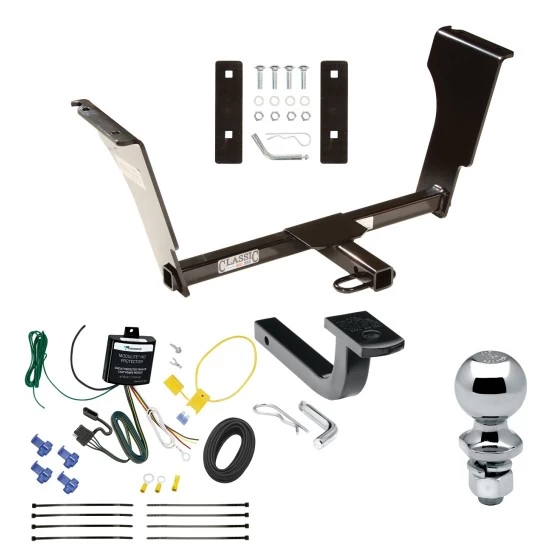 Trailer Tow Hitch For 03-13 Cadillac CTS 05-11 STS Complete Package w/ Wiring Draw Bar and 2" Ball