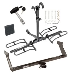 Trailer Tow Hitch For 07-12 Dodge Caliber 08-09 Except SRT Platform Style 2 Bike Rack w/ Hitch Lock and Cover