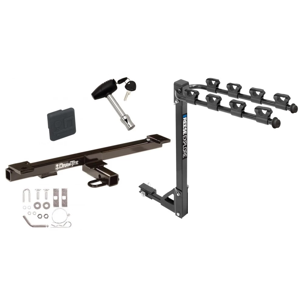 Custom Fit Trailer Hitch4 Bike Carrier Security Lock Pin Rubber Hitch Plug Cover Installation Hardware Installation Instructions 24773 1393100G 580407 2211 Draw-Tite Trailer Tow Hitch 4 Bike Rack 06-10 Mazda 5 tilt away adult or child arms fold down car Trailer Tow Hitch w/ 4 Bike Rack For 06-10 Mazda 5 tilt away adult or child arms fold down carrier w/ Lock and Cover