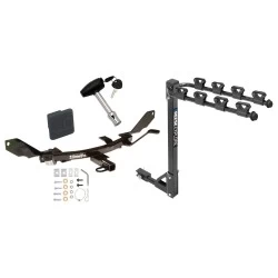 Trailer Tow Hitch w/ 4 Bike Rack For 03-09 Mazda 6 Fusion MKZ Zephyr tilt away adult or child arms fold down carrier w/ Lock and Cover