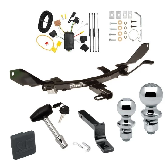 Trailer Tow Hitch For 06-09 Ford Fusion All Models Deluxe Package Wiring 2" and 1-7/8" Ball and Lock