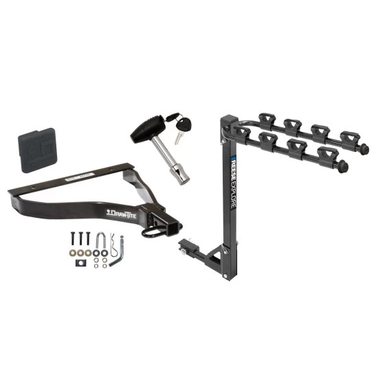 Custom Fit Trailer Hitch4 Bike Carrier Security Lock Pin Rubber Hitch Plug Cover Installation Hardware Installation Instructions 24776 1393100G 580407 2211 Draw-Tite Trailer Tow Hitch 4 Bike Rack 07-08 Honda Fit tilt away adult or child arms fold down c Trailer Tow Hitch w/ 4 Bike Rack For 07-08 Honda Fit tilt away adult or child arms fold down carrier w/ Lock and Cover