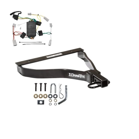 Trailer Tow Hitch For 07-08 Honda Fit All Models Trailer Hitch Tow Receiver w/ Wiring Harness Kit