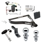 Trailer Tow Hitch For 07-08 Honda Fit All Models Deluxe Package Wiring 2" and 1-7/8" Ball and Lock
