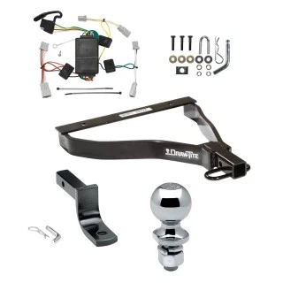 Trailer Tow Hitch For 07-08 Honda Fit Complete Package w/ Wiring Draw Bar and 2" Ball