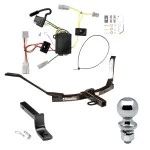 Trailer Tow Hitch For 06-07 Honda Accord Coupe Complete Package w/ Wiring Draw Bar and 2" Ball