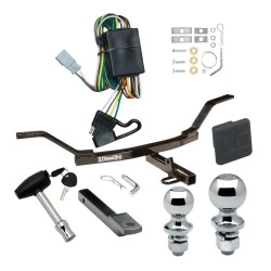 Trailer Tow Hitch For 97-01 Honda CR-V All Models Deluxe Package Wiring 2" and 1-7/8" Ball and Lock