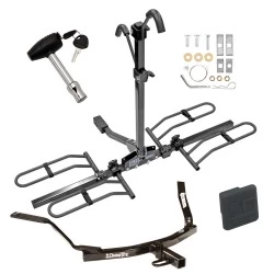 Trailer Tow Hitch For 98-02 Honda Accord Sedan 99-03 Acura TL 01-03 CL Platform Style 2 Bike Rack w/ Hitch Lock and Cover