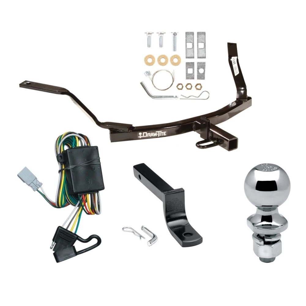Trailer Tow Hitch For 98-02 Honda Accord (Sedan) 99-03 Acura TL CL Complete Package w/ Wiring Draw Bar and 1-7/8" Ball