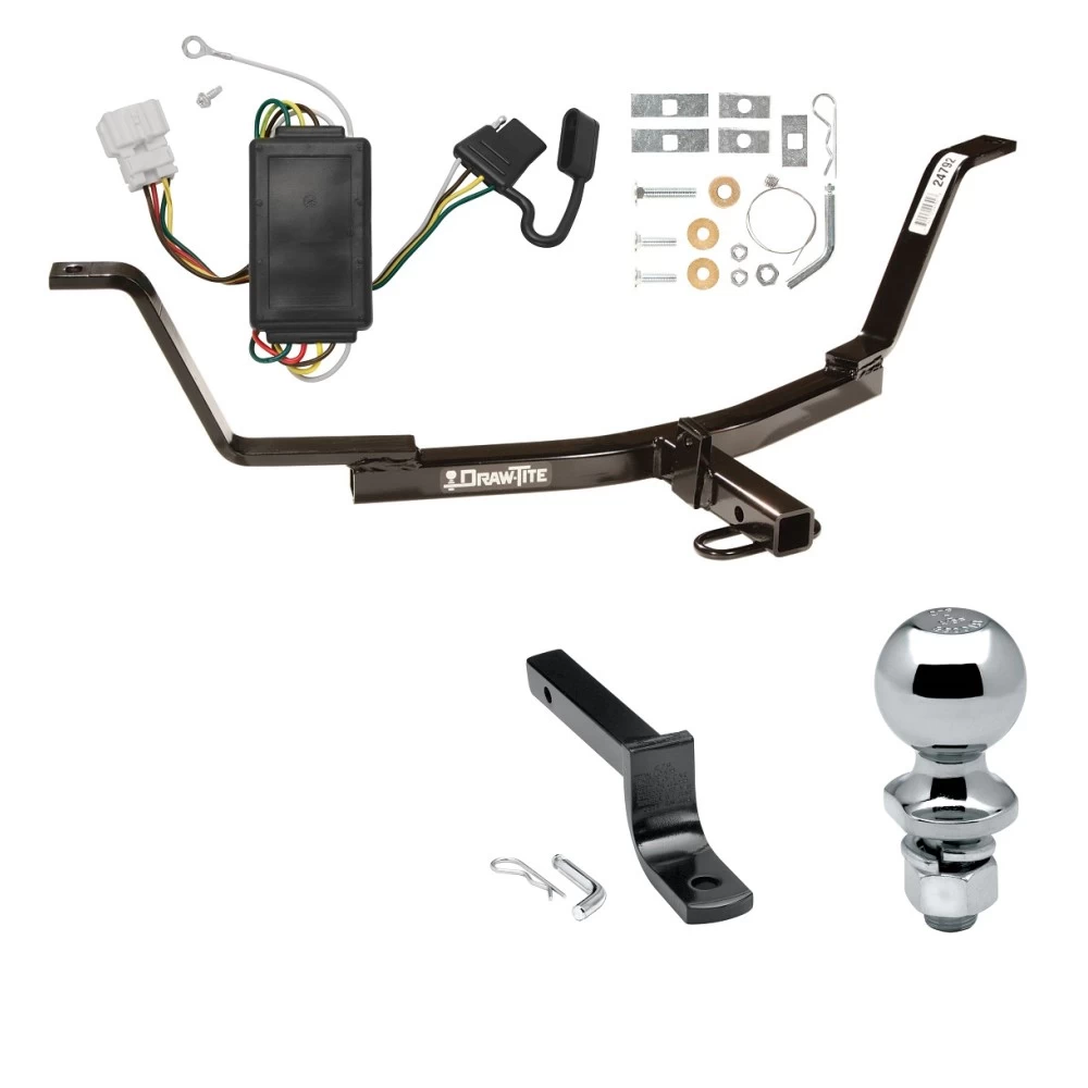 Trailer Tow Hitch For 07-11 Honda CR-V All Models Complete Package w/ Wiring Draw Bar and 2" Ball