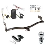 Trailer Tow Hitch For 07-10 Hyundai Elantra Complete Package w/ Wiring Draw Bar and 1-7/8" Ball