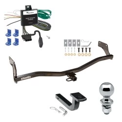 Trailer Tow Hitch For 06-11 KIA Rio5 07-11 Hyundai Accent Complete Package w/ Wiring Draw Bar and 1-7/8" Ball