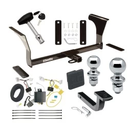 Trailer Tow Hitch For 16-25 Nissan Altima All Models Deluxe Package Wiring 2" and 1-7/8" Ball and Lock
