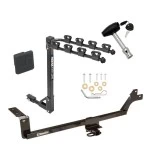 Trailer Tow Hitch w/ 4 Bike Rack For 07-12 KIA Rondo tilt away adult or child arms fold down carrier w/ Lock and Cover