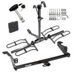 Trailer Tow Hitch For 08-11 Ford Focus 2 or 4-Door Platform Style 2 Bike Rack w/ Hitch Lock and Cover