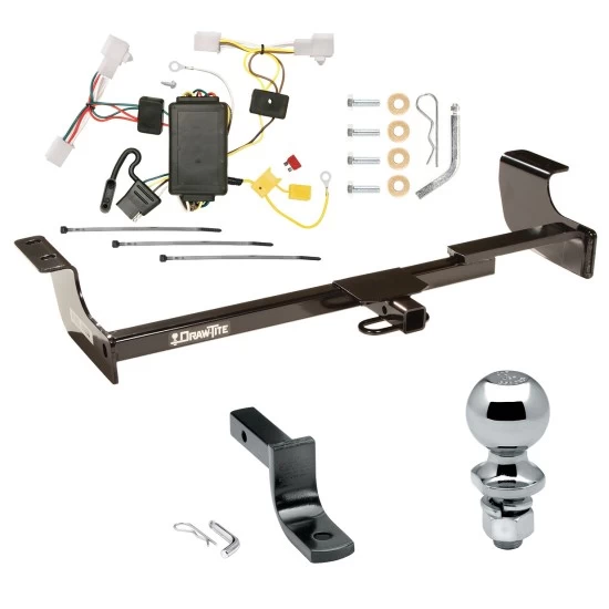 Trailer Tow Hitch For 04-09 Toyota Prius All Models Complete Package w/ Wiring Draw Bar and 2" Ball