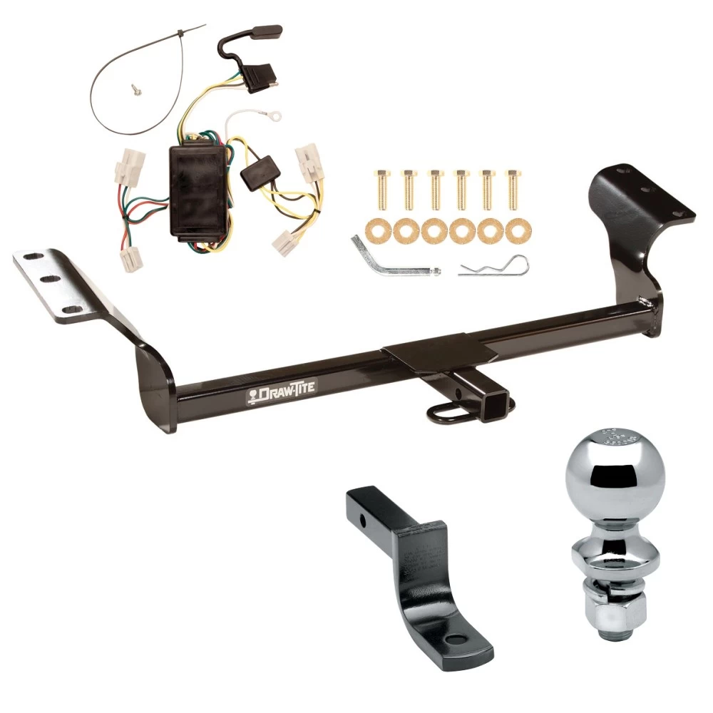 Trailer Tow Hitch For 03-08 Toyota Matrix Complete Package w/ Wiring Draw Bar and 1-7/8" Ball