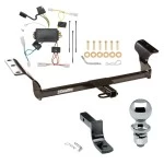 Trailer Tow Hitch For 03-08 Pontiac Vibe Complete Package w/ Wiring Draw Bar and 1-7/8" Ball