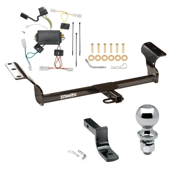 Trailer Tow Hitch For 03-08 Pontiac Vibe Complete Package w/ Wiring Draw Bar and 1-7/8" Ball