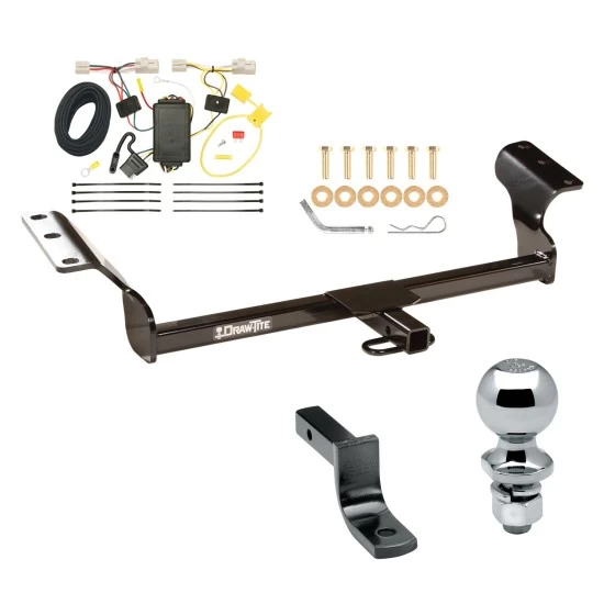 Trailer Tow Hitch For 09-14 Toyota Matrix 09-10 Pontiac Vibe Exc GT Complete Package w/ Wiring Draw Bar and 2" Ball
