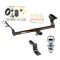 Trailer Tow Hitch For 09-14 Toyota Matrix 09-10 Pontiac Vibe Exc GT Complete Package w/ Wiring Draw Bar and1-7/8" Ball