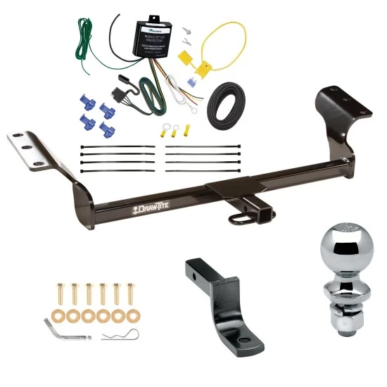 Trailer Tow Hitch For 03-14 Toyota Matrix 03-10 Pontiac Vibe Exc GT Complete Package w/ Wiring Draw Bar and 1-7/8" Ball