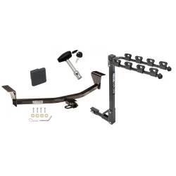 Trailer Tow Hitch w/ 4 Bike Rack For 08-15 Scion xB 11-13 tC tilt away adult or child arms fold down carrier w/ Lock and Cover
