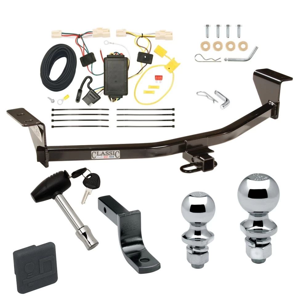 Trailer Tow Hitch For 08-10 Scion xB All Models Deluxe Package Wiring 2" and 1-7/8" Ball and Lock
