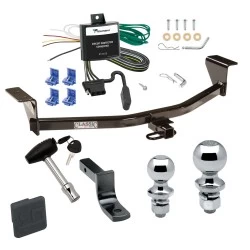 Trailer Tow Hitch For 11-13 Scion tC Deluxe Package Wiring 2" and 1-7/8" Ball and Lock