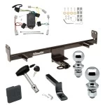 Trailer Tow Hitch For 04-09 Mazda 3 All Models Deluxe Package Wiring 2" and 1-7/8" Ball and Lock