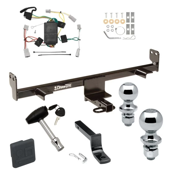 Trailer Tow Hitch For 04-09 Mazda 3 All Models Deluxe Package Wiring 2" and 1-7/8" Ball and Lock