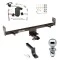 Trailer Tow Hitch For 04-09 Mazda 3 All Models Complete Package w/ Wiring Draw Bar and 1-7/8" Ball