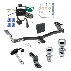 Trailer Tow Hitch For 05-10 Scion Tc All Models Deluxe Package Wiring 2" and 1-7/8" Ball and Lock