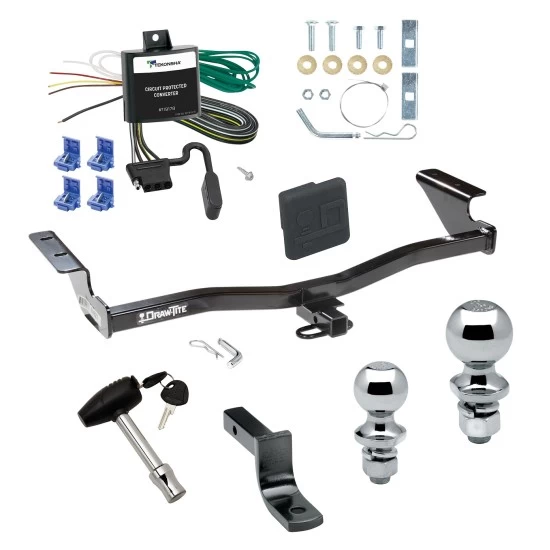 Trailer Tow Hitch For 05-10 Scion Tc All Models Deluxe Package Wiring 2" and 1-7/8" Ball and Lock