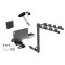 Trailer Tow Hitch w/ 4 Bike Rack For 07-08 INFINITI G35 09-13 G37 Sedan tilt away adult or child arms fold down carrier w/ Lock and Cover