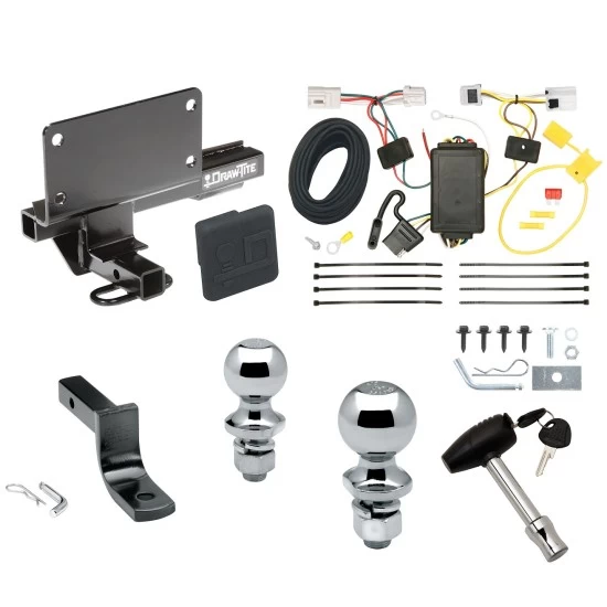 Trailer Tow Hitch For 07-08 INFINITI G35 09-13 G37 Deluxe Package Wiring 2" and 1-7/8" Ball and Lock