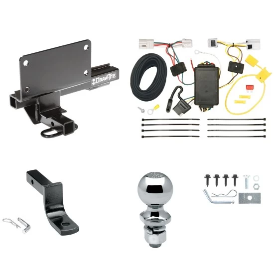 Trailer Tow Hitch For 07-08 Infiniti G35 09-13 G37 4 Dr. Sedan Complete Package w/ Wiring Draw Bar and 1-7/8" Ball