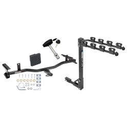 Trailer Tow Hitch w/ 4 Bike Rack For 09-13 Mazda 6 tilt away adult or child arms fold down carrier w/ Lock and Cover