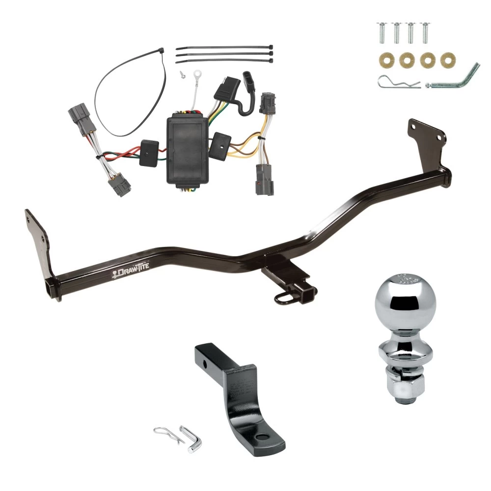 Trailer Tow Hitch For 10-13 KIA Soul w/o LED Taillights Complete Package w/ Wiring Draw Bar and 2" Ball