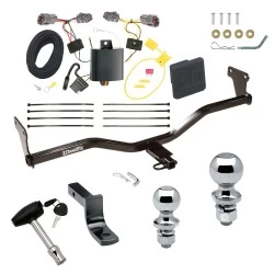 Trailer Tow Hitch For 10-13 KIA Soul w/ LED Taillights Deluxe Package Wiring 2" and 1-7/8" Ball and Lock