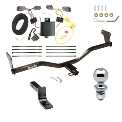 Trailer Tow Hitch For 10-13 KIA Soul w/ LED Taillights Complete Package w/ Wiring Draw Bar and 1-7/8" Ball