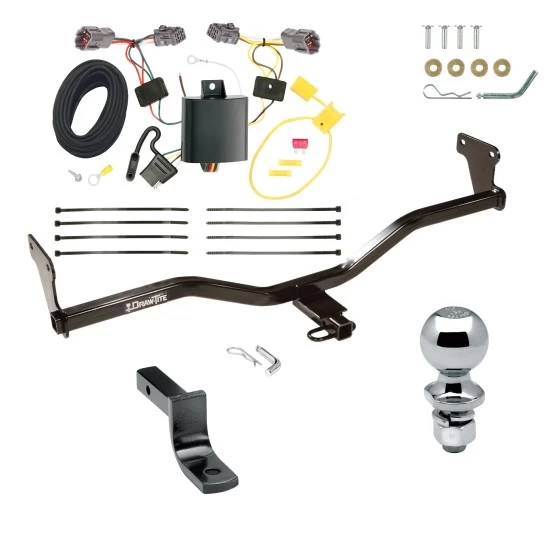 Trailer Tow Hitch For 10-13 KIA Soul w/ LED Taillights Complete Package w/ Wiring Draw Bar and 2" Ball