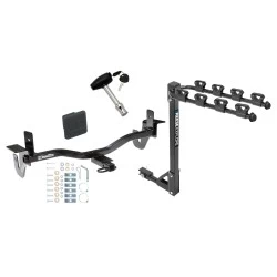 Trailer Tow Hitch w/ 4 Bike Rack For 10-13 KIA Sedona tilt away adult or child arms fold down carrier w/ Lock and Cover
