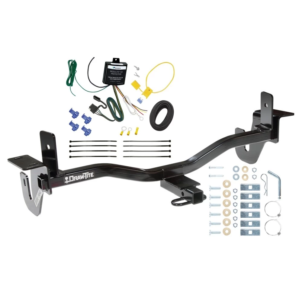 Trailer Tow Hitch For 10-13 Mazda 3 Sedan w/ LED Taillights Trailer Hitch Tow Receiver w/ Wiring Harness Kit
