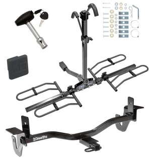 Trailer Tow Hitch For 10-13 KIA Sedona Platform Style 2 Bike Rack w/ Hitch Lock and Cover