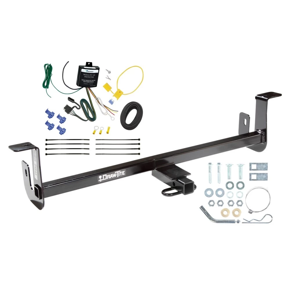 Trailer Tow Hitch For 10-13 Mazda 3 Hatchback w/ LED Taillights Trailer Hitch Tow Receiver w/ Wiring Harness Kit