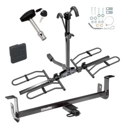 Trailer Tow Hitch For 10-13 Mazda 3 Hatchback Platform Style 2 Bike Rack w/ Hitch Lock and Cover
