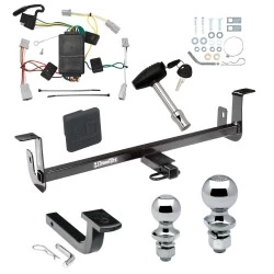 Trailer Tow Hitch For 10-13 Mazda 3 Hatchback w/o LED Taillights Deluxe Package Wiring 2" and 1-7/8" Ball and Lock